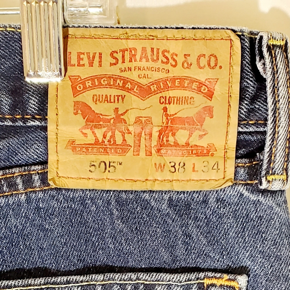 Levi's men jeans 505 vintage waist 38 blue - Picture 2 of 10